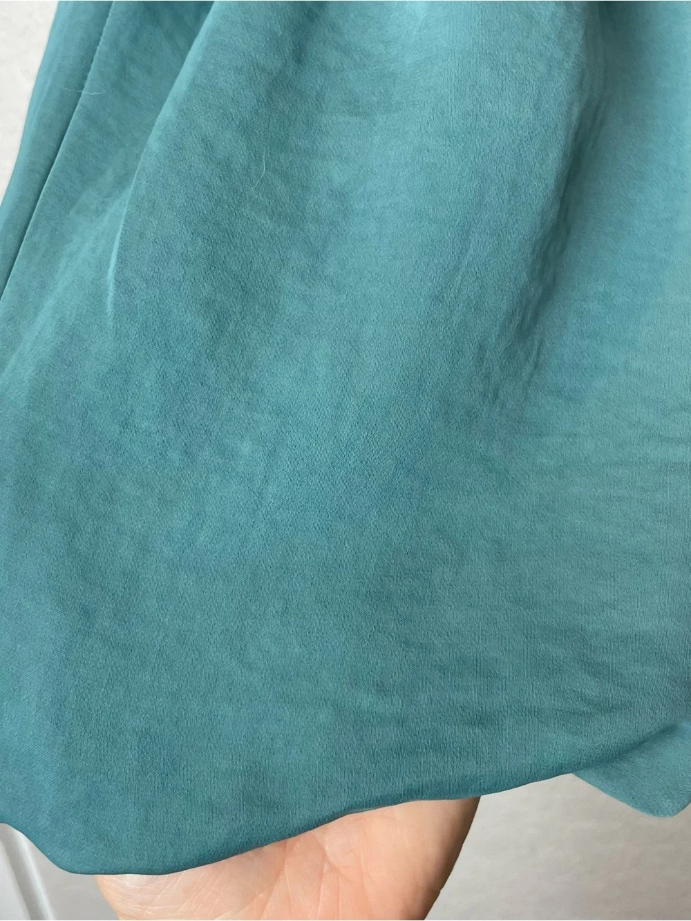 Zara Teal Bubble-Hem Pleated Skirt Size L - Picture 3 of 8